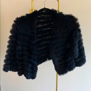 BCBG Maxazria Faux Fur Coverlet